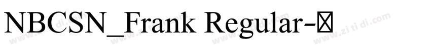 NBCSN_Frank Regular字体转换